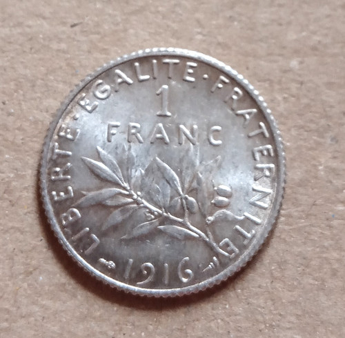 Franc semeuse argent 1916 - 1,