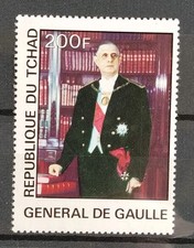 Timbres République Tchad Général Charles De Gaulle Neuf**