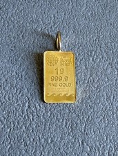 Pendentif Lingot or 1 g monté en pendentif - Royaume-Unis - 24 carats