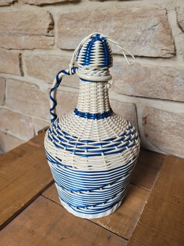Bouteille scoubidou vintage - bouteille,