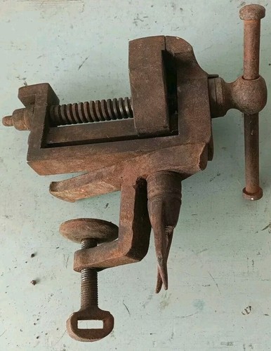 Ancien étau établi en - ancien,