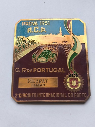 Plaque rallye 1951 2eme - plaque,