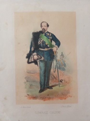Lithograph 1860 general enrico - lithograph,
