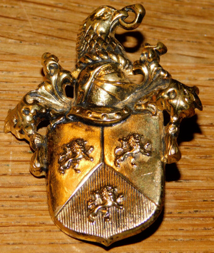 Vintage insigne doré armoirie - insigne,