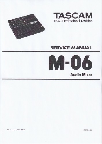 Manuel service pour - manuel, tascam