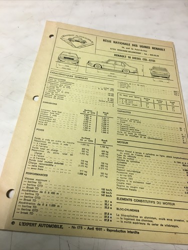 Fiche technique automobile