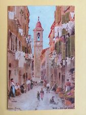 cpa ILLUSTRATION signée Pierre COMBA NICE Vieille Ville Étendage de linges