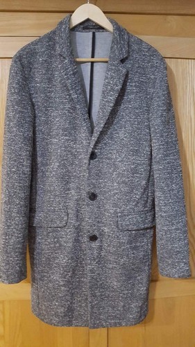 Manteau gris blanc homme - manteau,