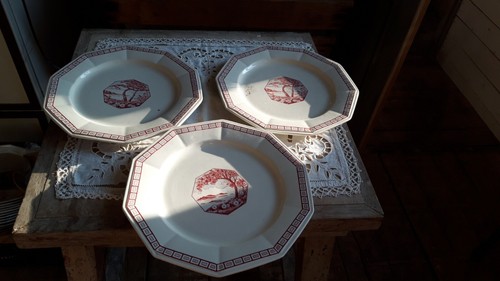 Lot 3 assiettes plates - lot,