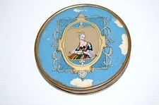 -BOITE CARTON à BONBONS ou POUDRE AVEC Fixé sous verre Belle Marquise collection