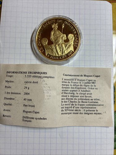 Médaille plaqué or - médaille,