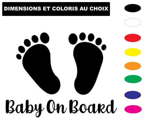 Sticker bébé bord - sticker, à