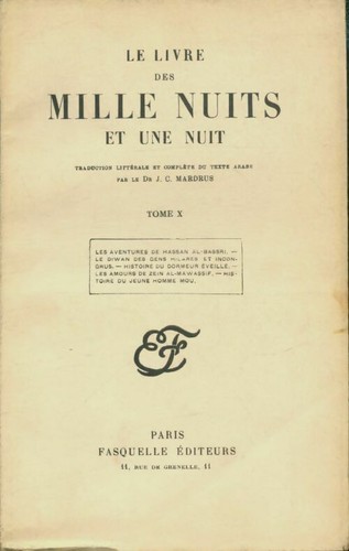 Livre des mille - nuits, et