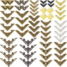 60 Pièces Coins de Livres Métal Vintage Coins de Protection livres Protecteur...