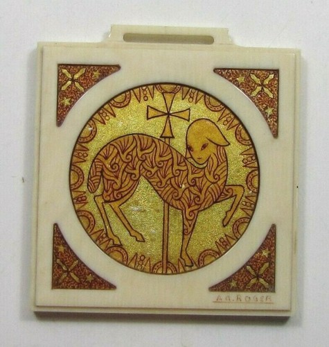 Art deco medaille bapteme - art,