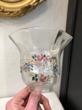 Antique 14cm Enameled Glass