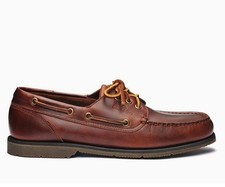 Sebago Men's Foresiders Leather Boat Shoes 7001S50/925 Marron Gomme Neuf