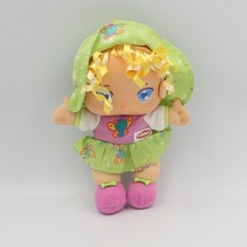 Doudou poupée rose vert