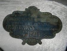 Rare plaque concours hippique