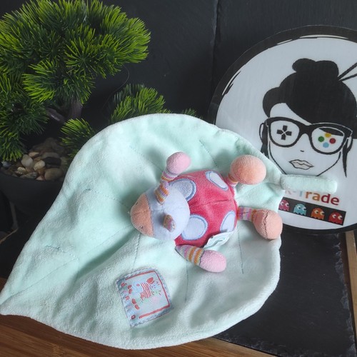 Doudou plat coccinelle - doudou,