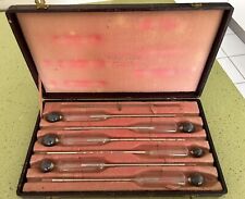 Ancien coffret oenologie 6 densimètres à alcool Dujardin Salleron alcomètre vin