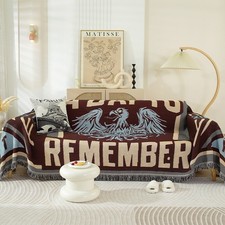 Couverture plaid réversible - indien / mexicain / doodle dessin cartoon / aigle