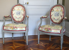 Claude Sené - paire de fauteuils Louis XVI - estampillés