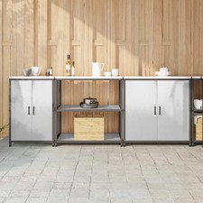 Ensemble de rangement cuisine avec étagère Autre Acier Armoire Mobilier vidaXL v