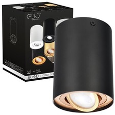 Spot de plafond plafonnier orientable en saillie SKAND 1 Noir GU10 IP20 ROND EDO