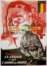 WWII German propaganda Belgian Legion -  Laminated poster