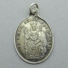 French Antique Religious Silver Medal. Saint Audomar, Omer. Our Lady of Miracles