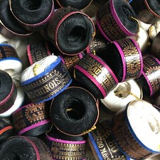 FIL AU CHINOIS Lot 8 capsules Fil Lin Ancien Noir ou Blanc au choix XIXè