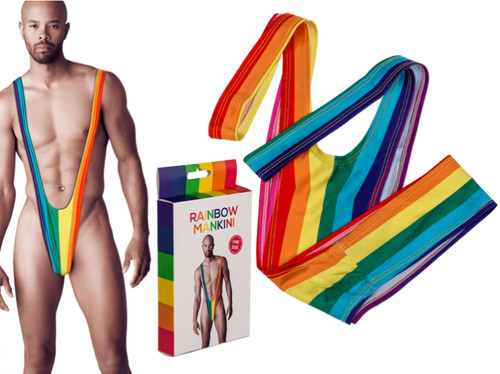 Arc ciel mankini suspensoir - arc-en-ciel,