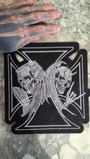 Patch biker rock/metal croix