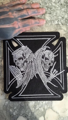 Patch biker rock metal - patch, croix