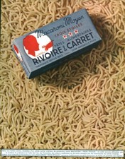 Publicité ancienne pâtes Rivoire & Carret issue de magazine 1954 ou 1955