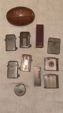 lot briquet ancien essence a restaurer   old petrol lighter to clean and restore