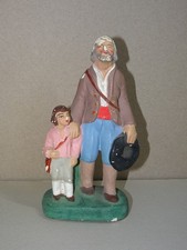 Rare santon ancien Pellegrini Marseille aveugle no Asperty Bacci Pieraccini