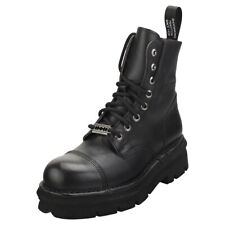 New Rock Military Stylish Boots Mixte adulte Black Bottes Classique