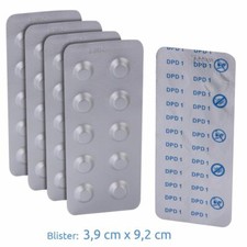 50 x DPD 1 pastilles de test du chlore libre dans l´eau de piscine