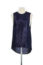 Top sans manche bleu Roseanna