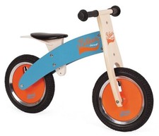 Draisienne bois Bikloon Bleue et Orange - Vélo sans pédales - Janod 3-6 ans