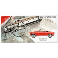 FRANCE, BLOC SOUVENIR N° 186, VOITURES ANCIENNES 204 CABRIOLET ANNÉE 2020 NEUF**