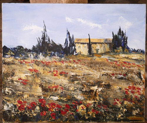 Grand tableau signé - grand,