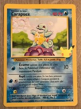 CARTE POKEMON JUMBO GEANTE NEUVE 25 ANS CARAPUCE 40 PV 63/102