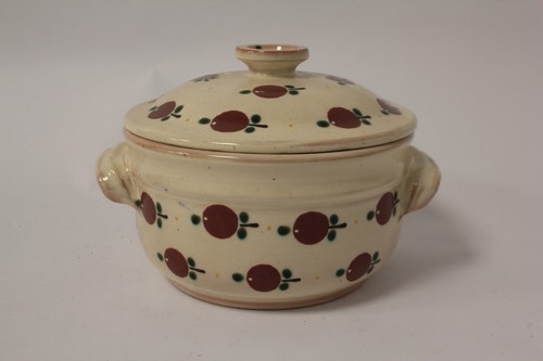 Plat couvert poterie pommes - couvert,