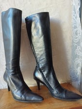 ​✨ Bottes Hautes Free Lance Cuir Noir, T. 38 - Talon Aiguille (8 cm) ✨