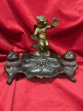 encrier napoleon III Chérubin Angelot En Régule Signe À.BOSSU