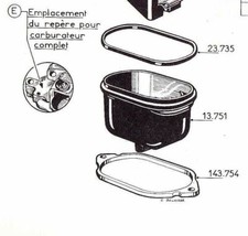Joint cuve solex - joint, 20hns