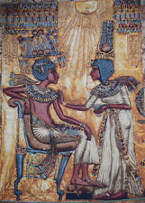 Tapisserie de tapisserie du trône du roi Toutankhamon - art mural scène histo...